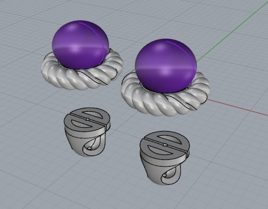 PEARL EARRINGS 3D print model_8