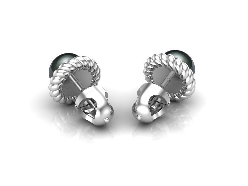 PEARL EARRINGS 3D print model_2