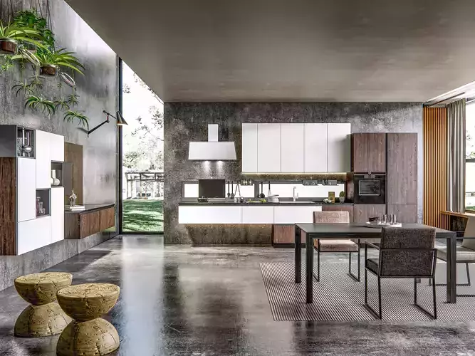 Kitchen fully parametric  Resizable manufacturable  0045 3D model