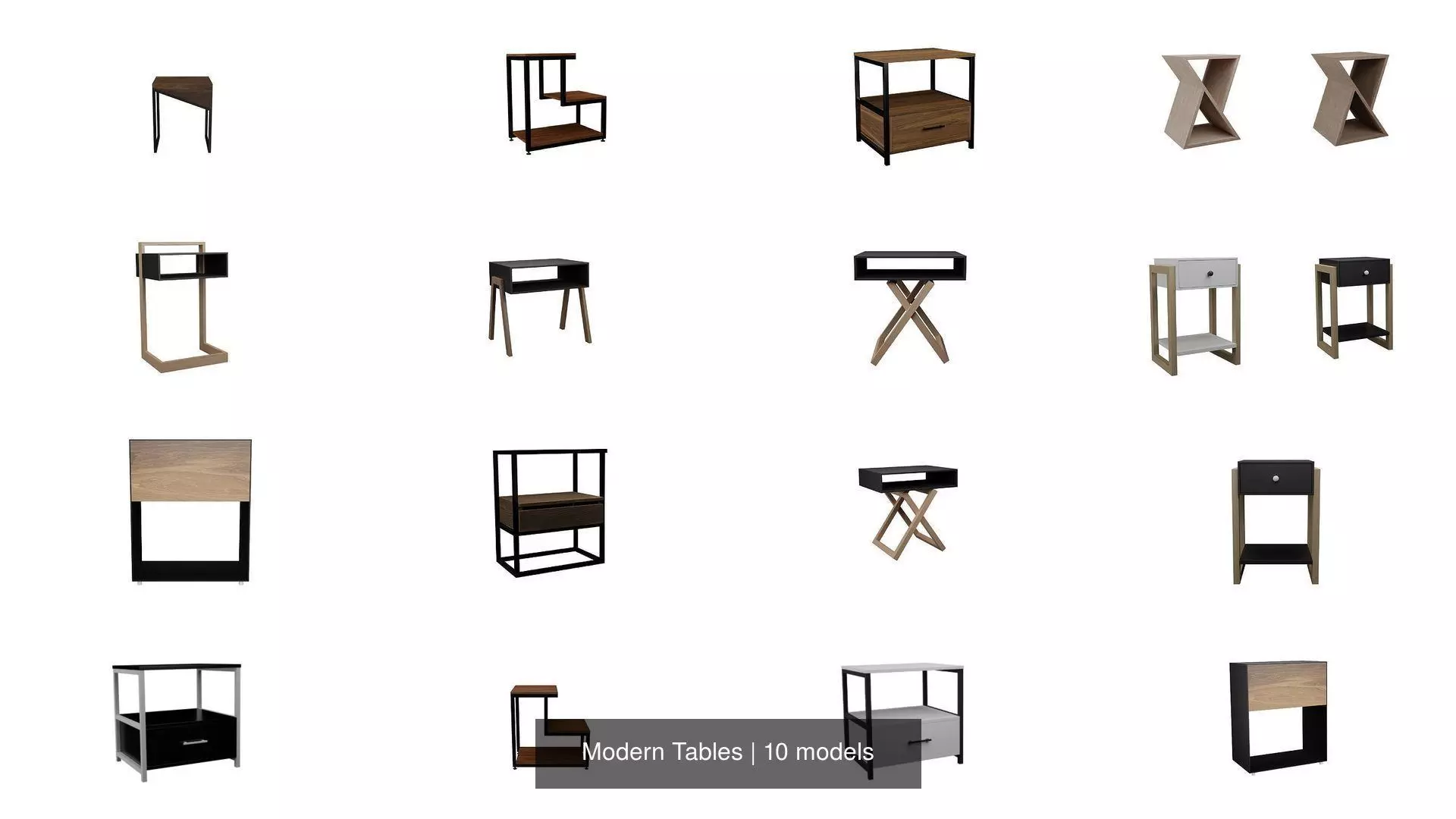 Modern Tables 3D Model Collection_1