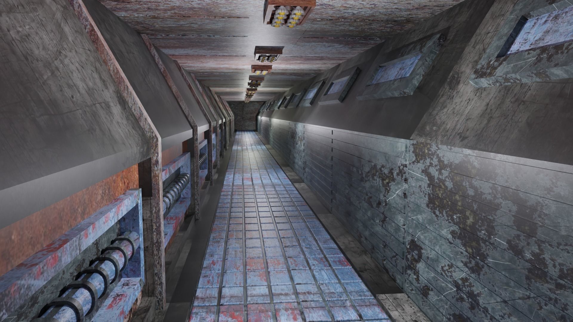 Dirty Tunnel Low-poly 3D model_2