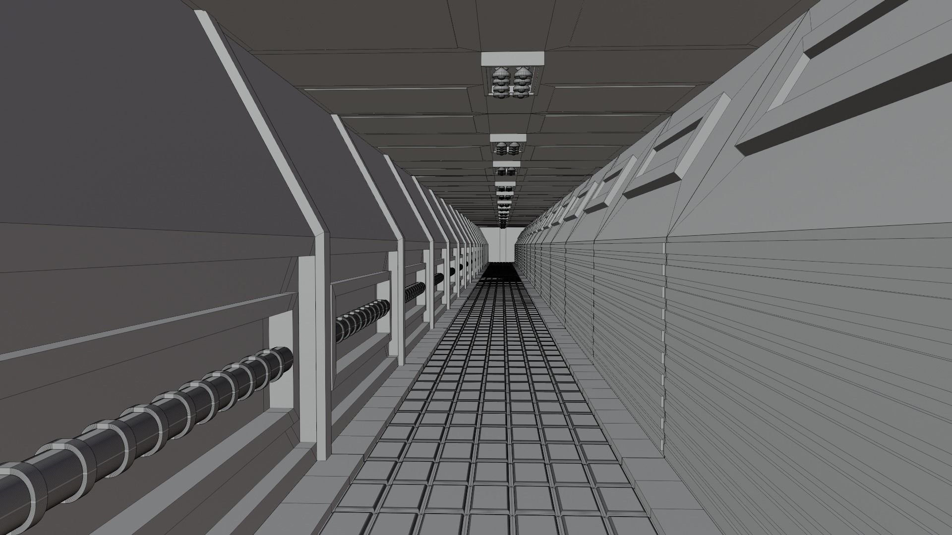 Dirty Tunnel Low-poly 3D model_8