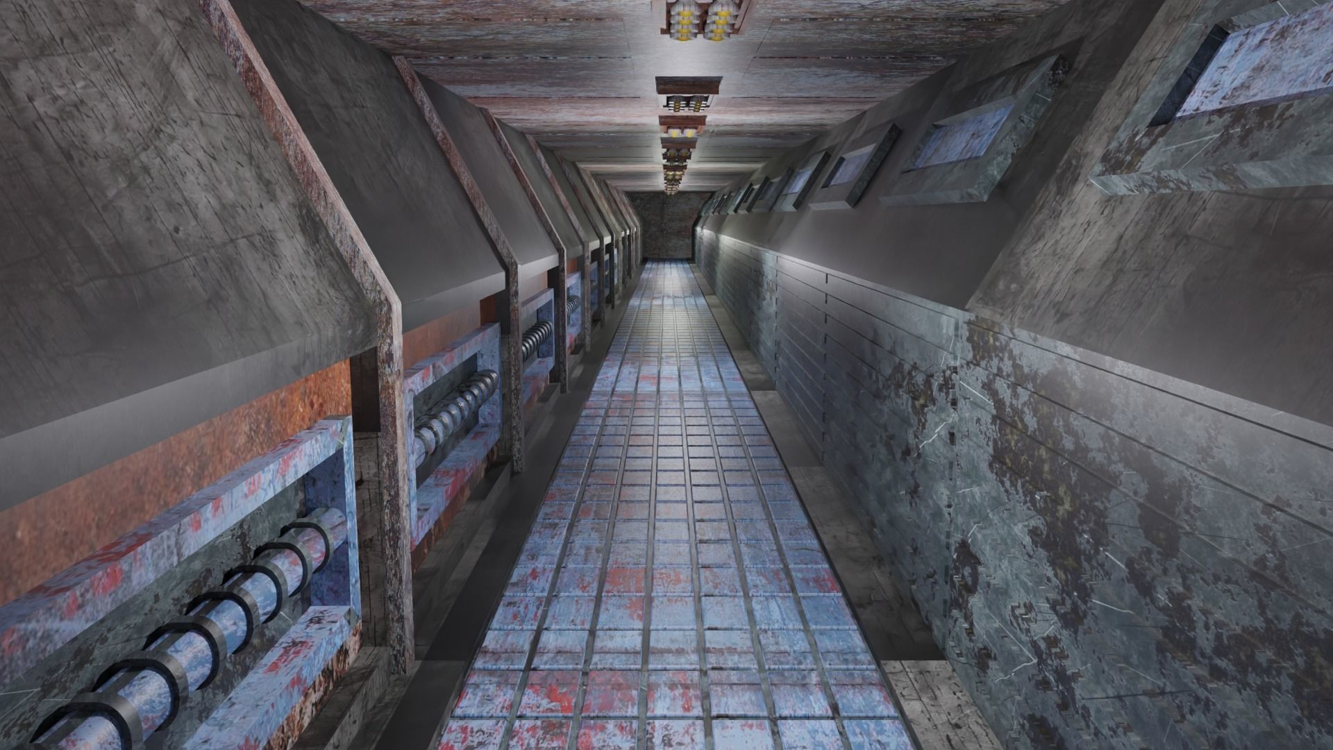 Dirty Tunnel Low-poly 3D model_4