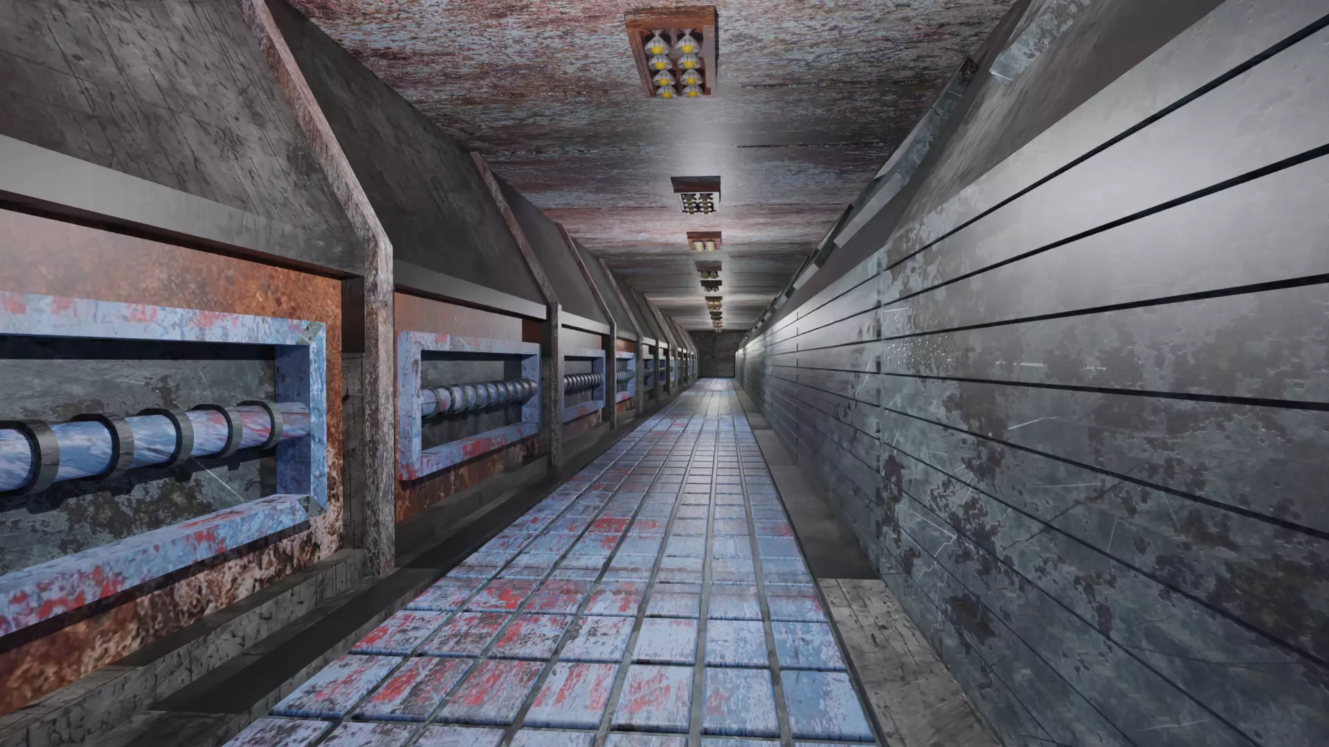 Dirty Tunnel Low-poly 3D model_0