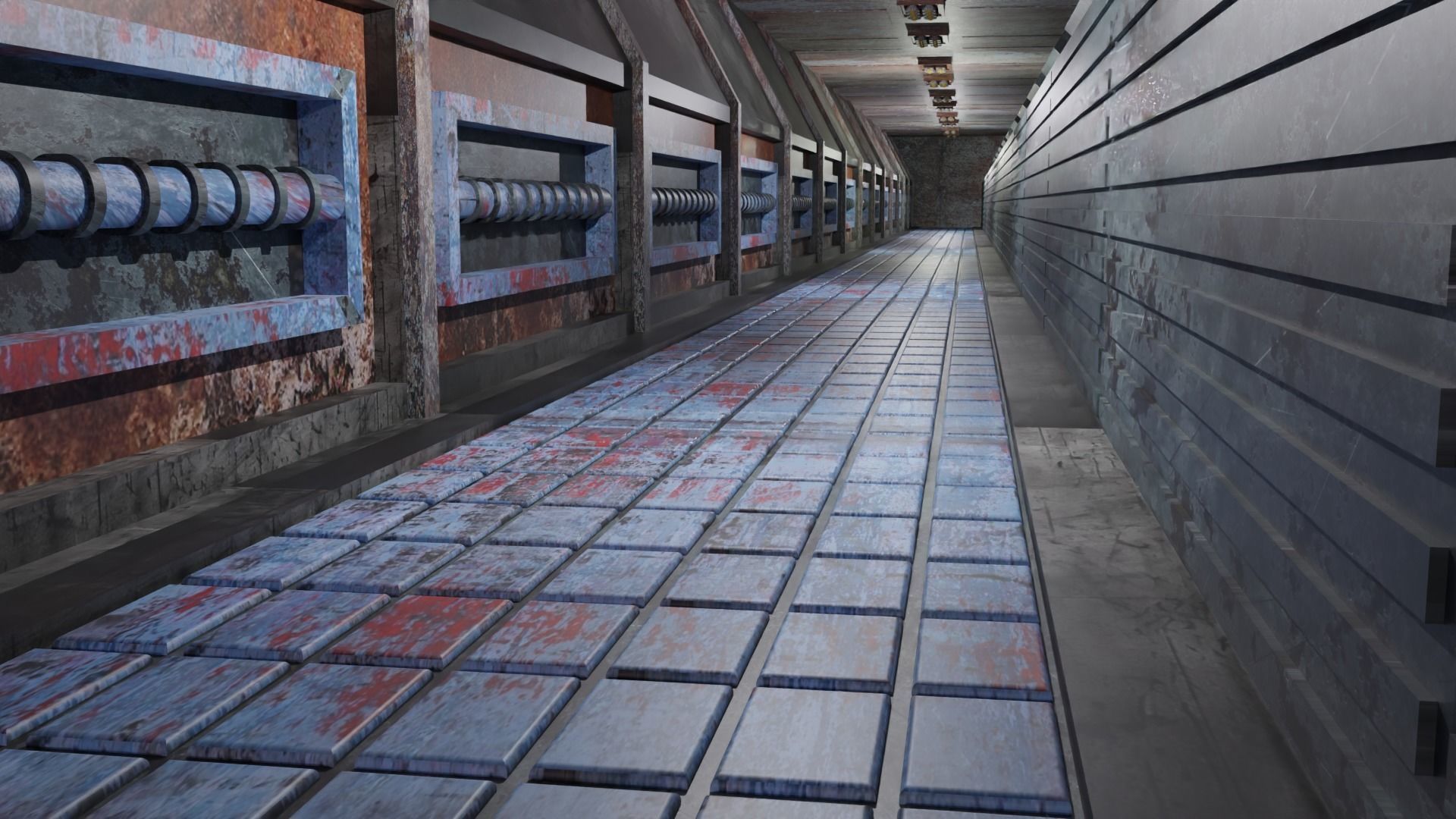 Dirty Tunnel Low-poly 3D model_5