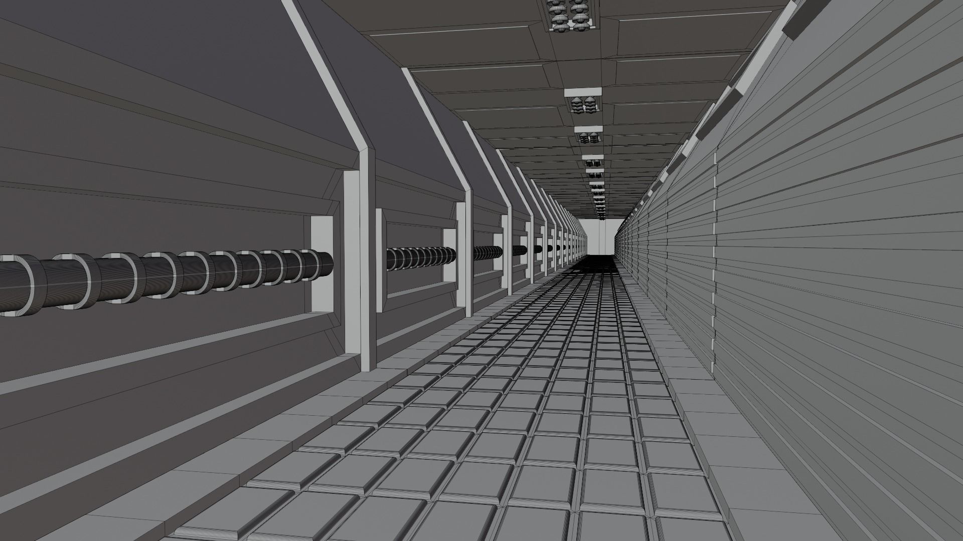 Dirty Tunnel Low-poly 3D model_7