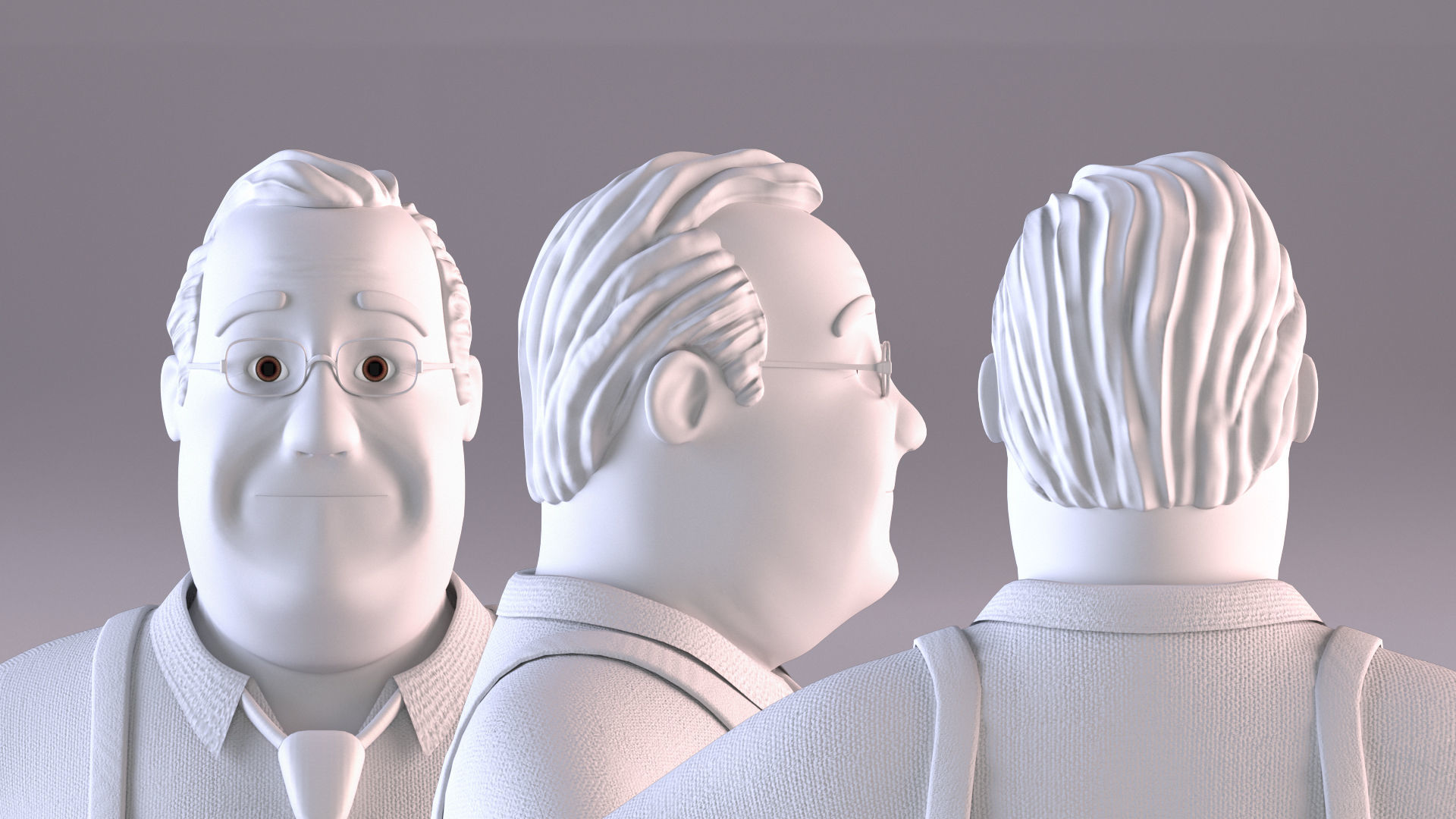 Cartoon Man 3 - NoRig Low-poly 3D model_17