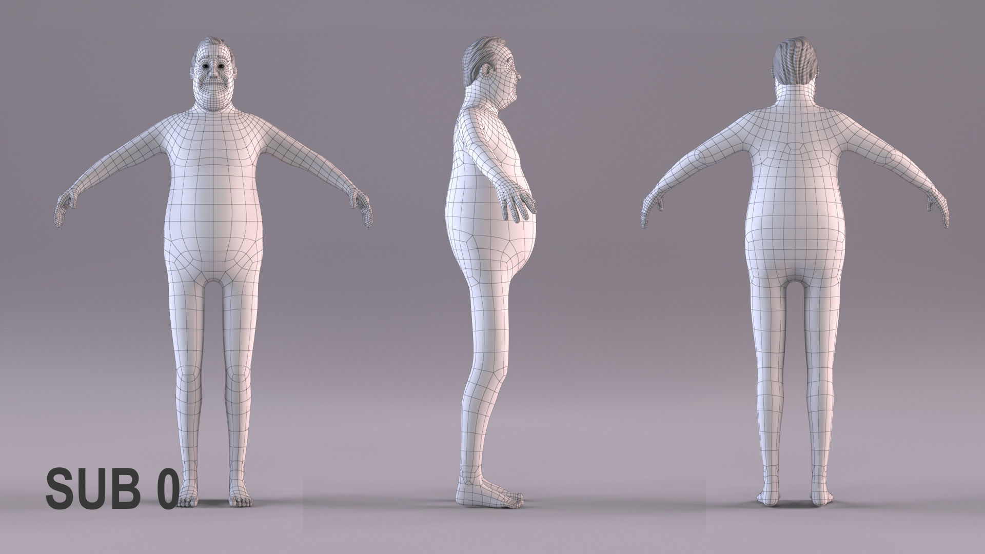 Cartoon Man 3 - NoRig Low-poly 3D model_23