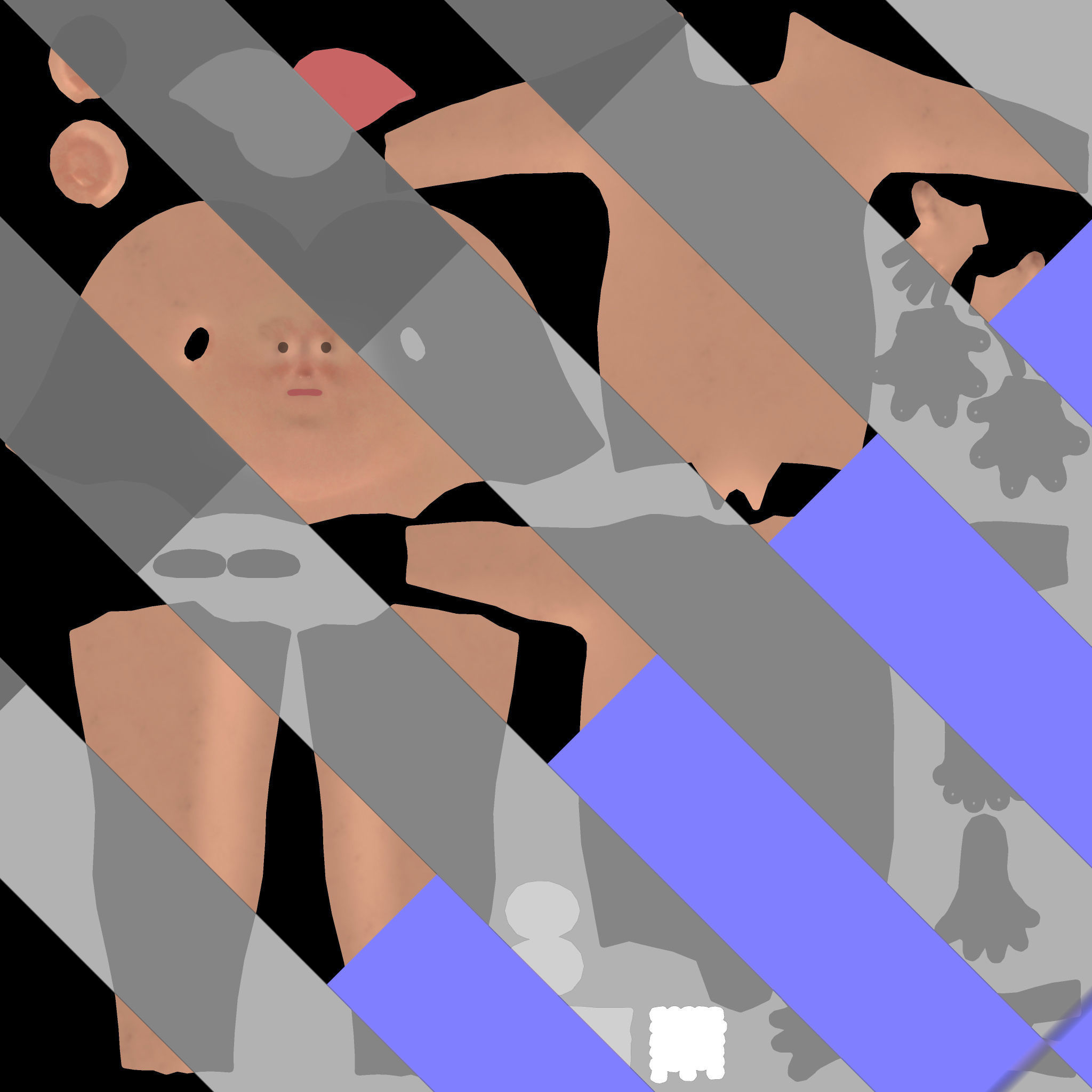 Cartoon Man 3 - NoRig Low-poly 3D model_26