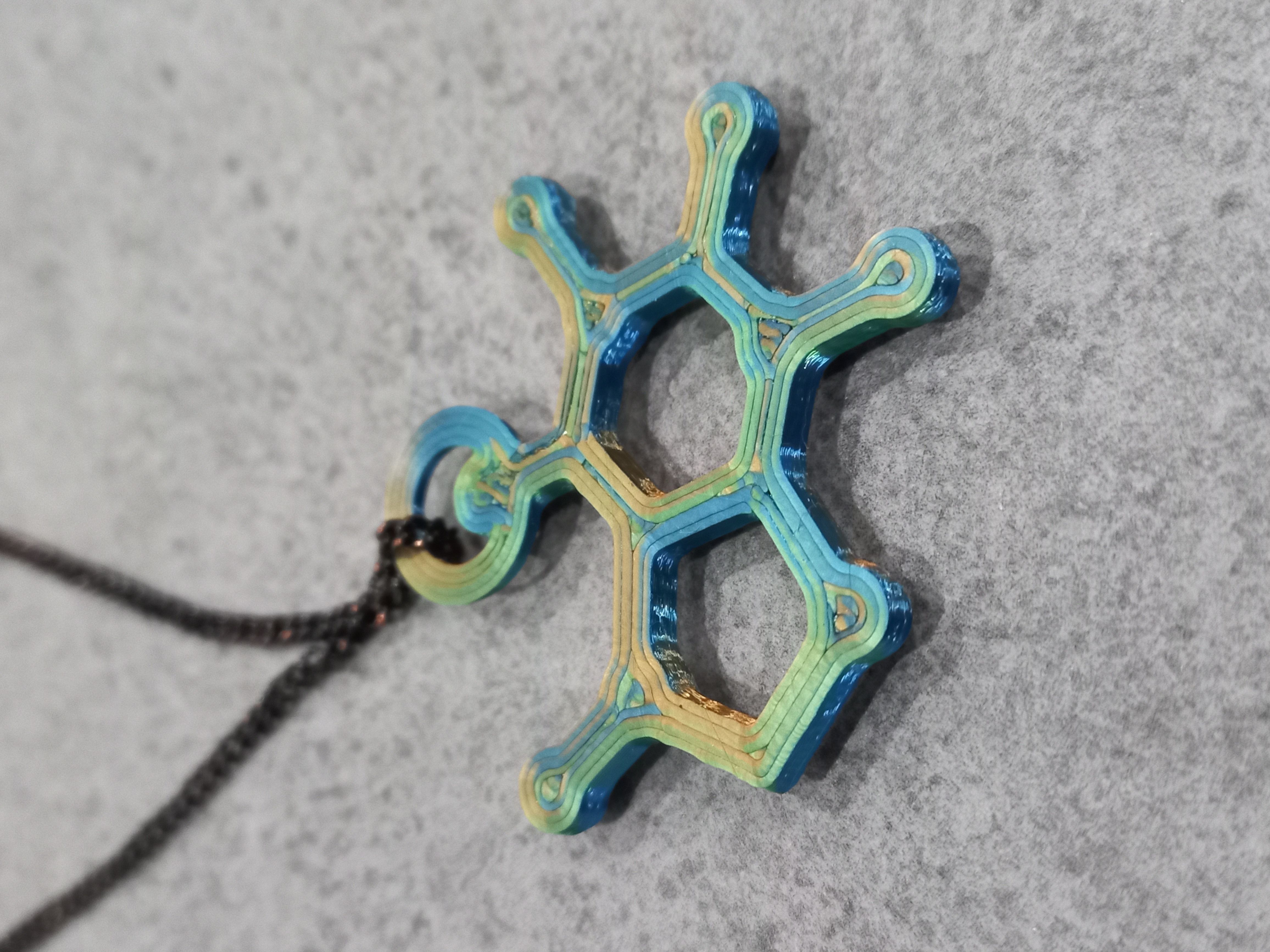 Caffeine Molecule 3D print model_4