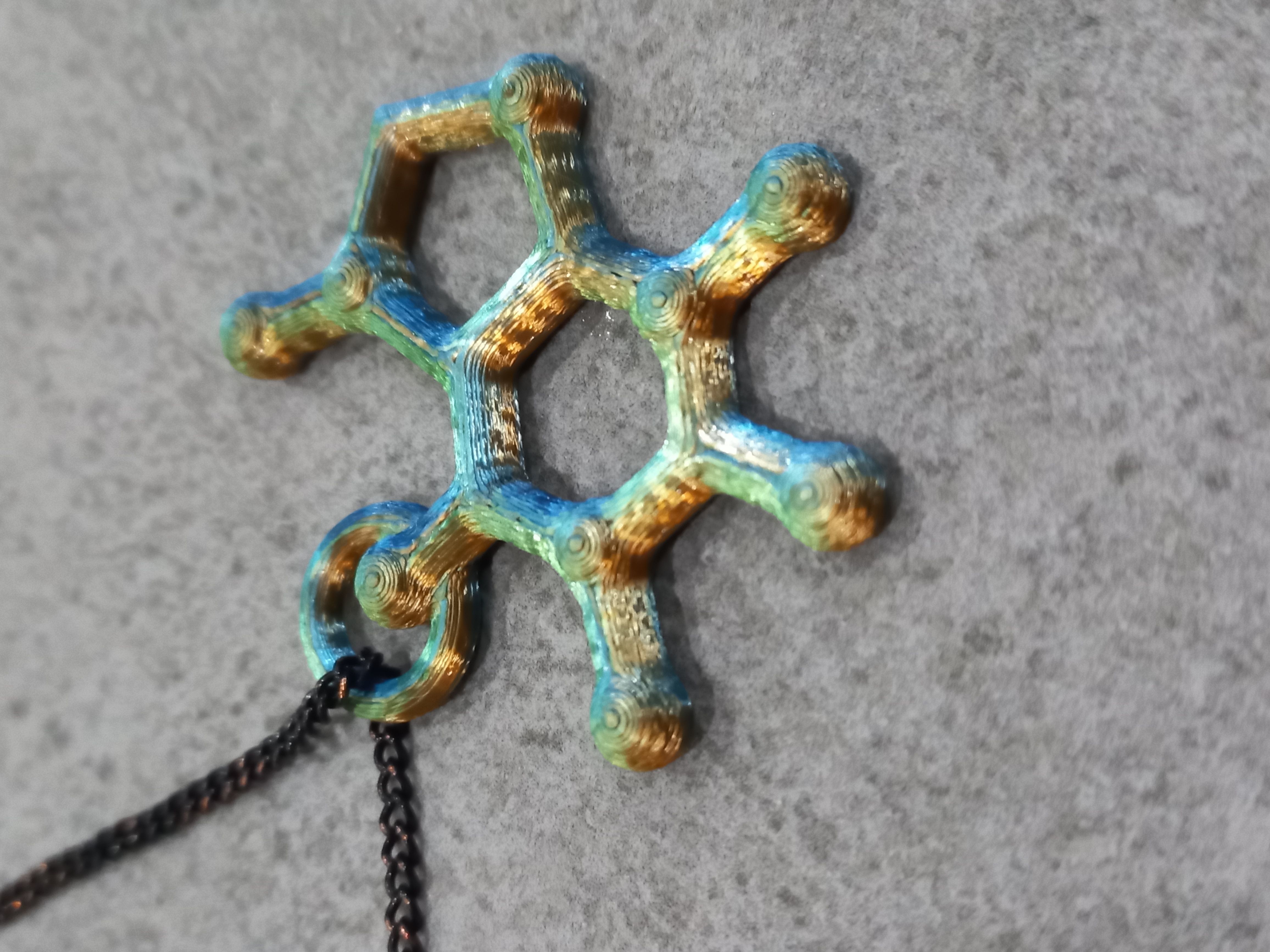 Caffeine Molecule 3D print model_5