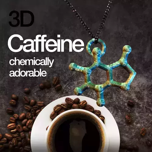 Caffeine Molecule 3D print model