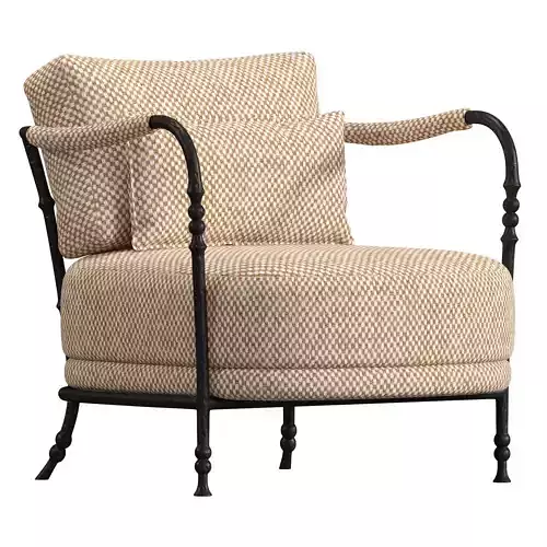 Muirfield Sculptural Metal Accent Chair by Jake Arnold