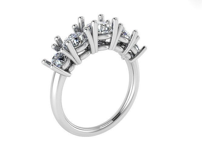 Round Diamond Basket Ring 2380 3D print model
