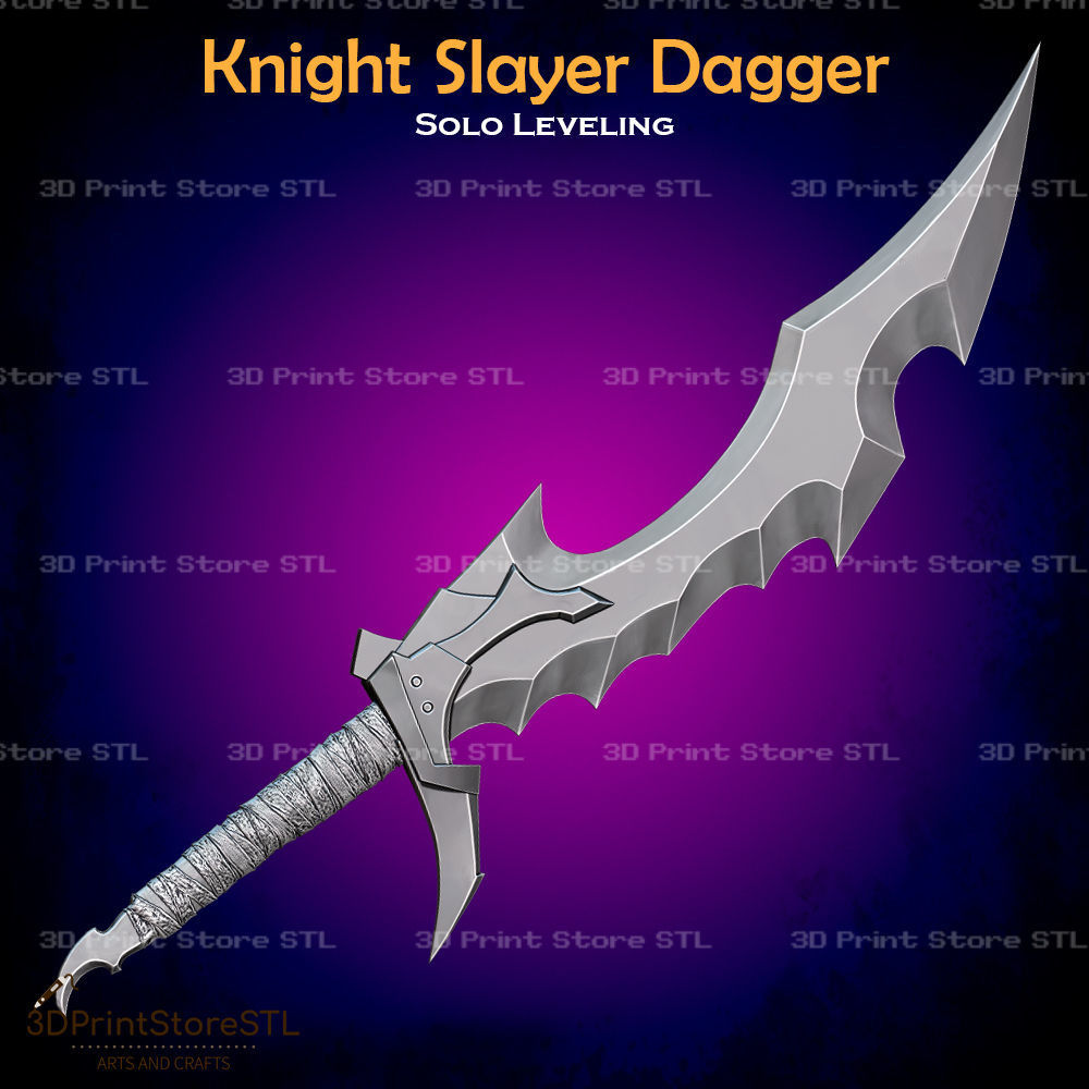 Knight Slayer Dagger Cosplay Solo Leveling - STL File 3D print model_1