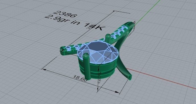 Round Diamond Twisted Pendant 2386 3D print model_5