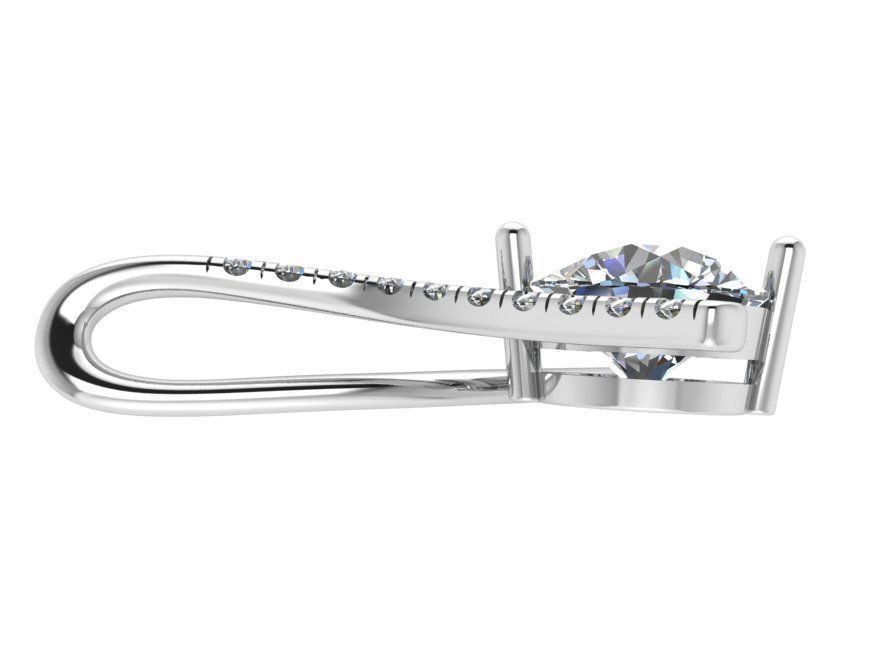 Round Diamond Twisted Pendant 2386 3D print model_2