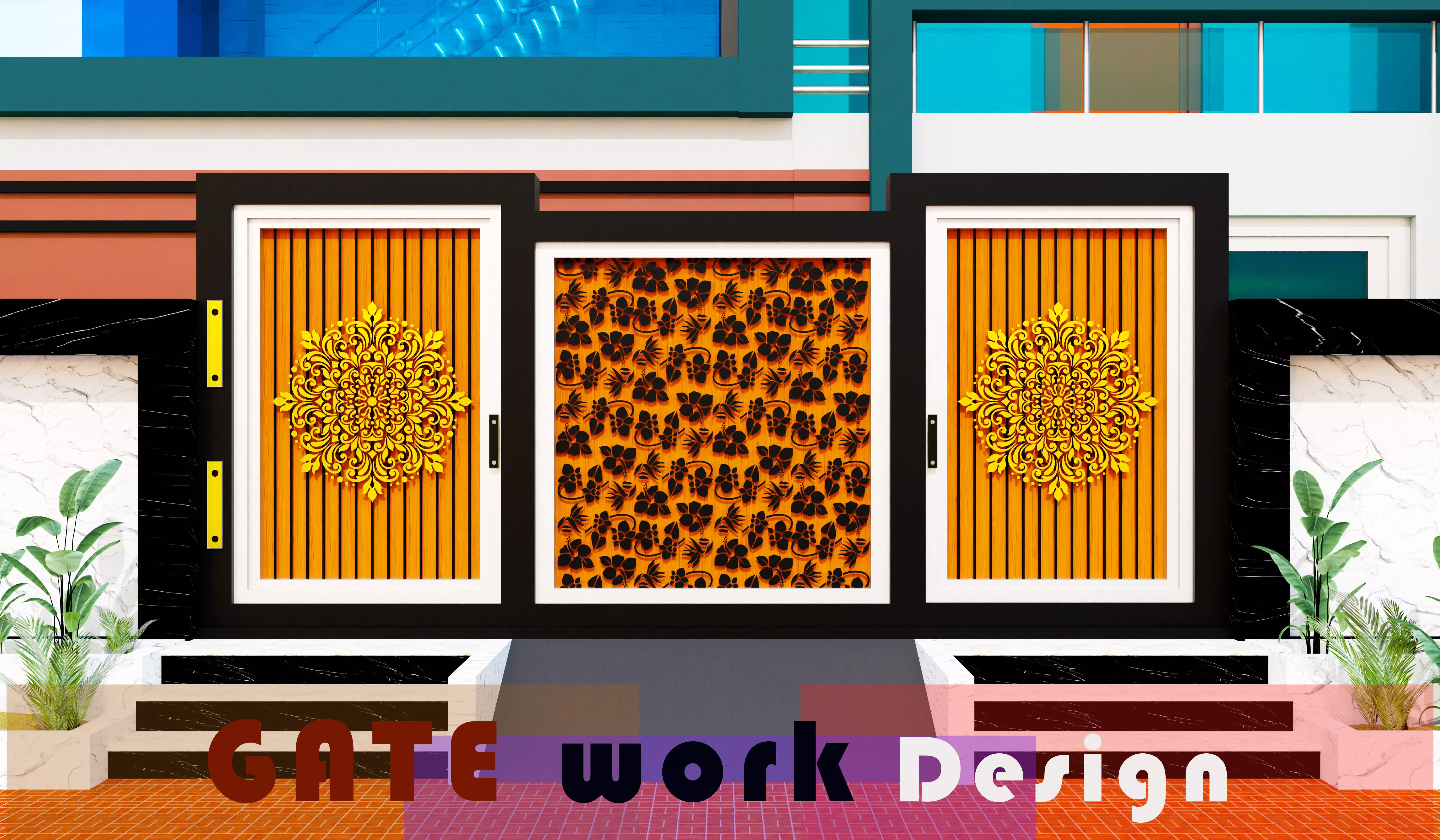 Front gate design 3D model