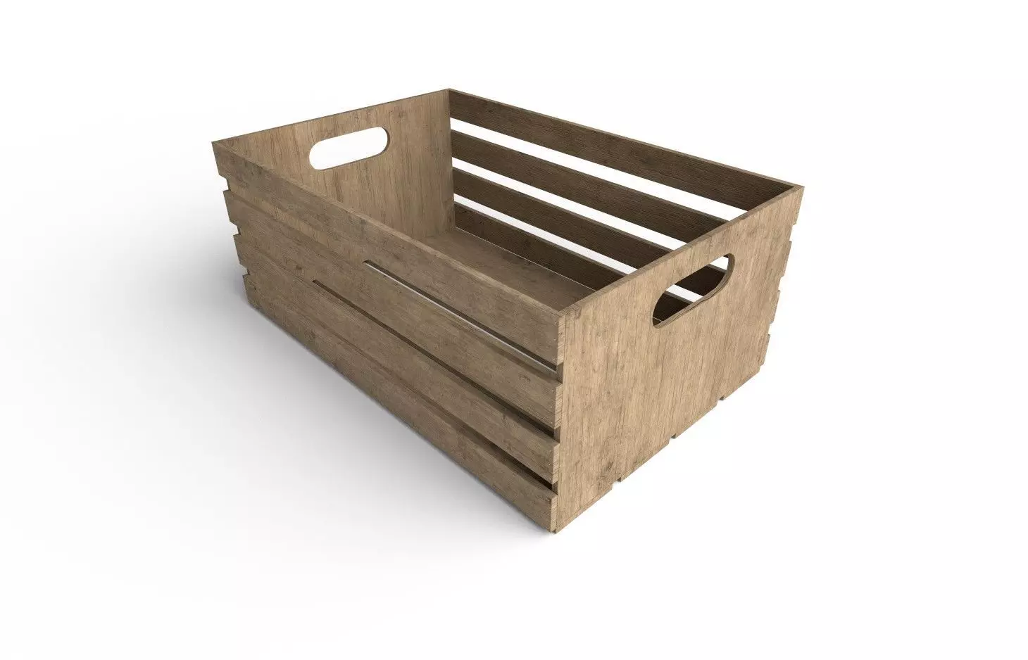 Wooden Crate M01 Low-poly 3D model_0