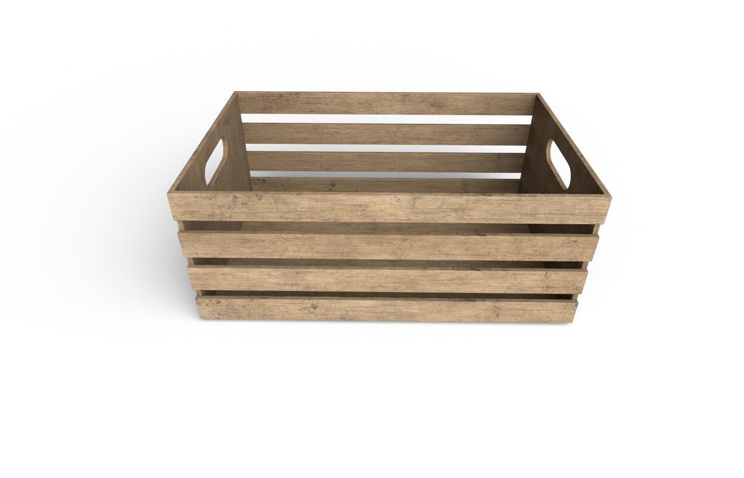 Wooden Crate M01 Low-poly 3D model_5