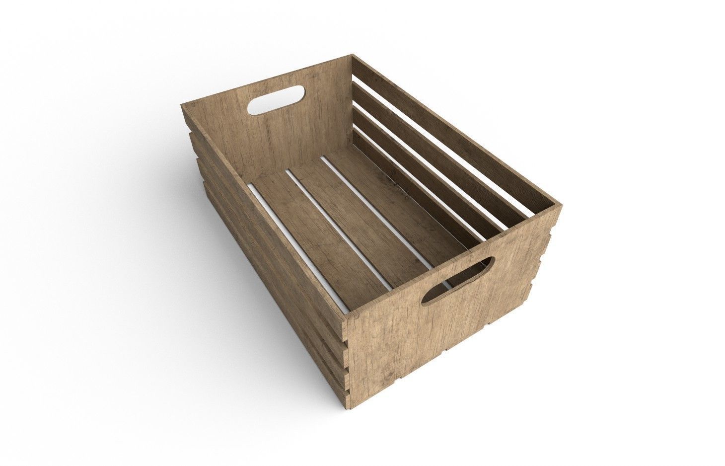Wooden Crate M01 Low-poly 3D model_3