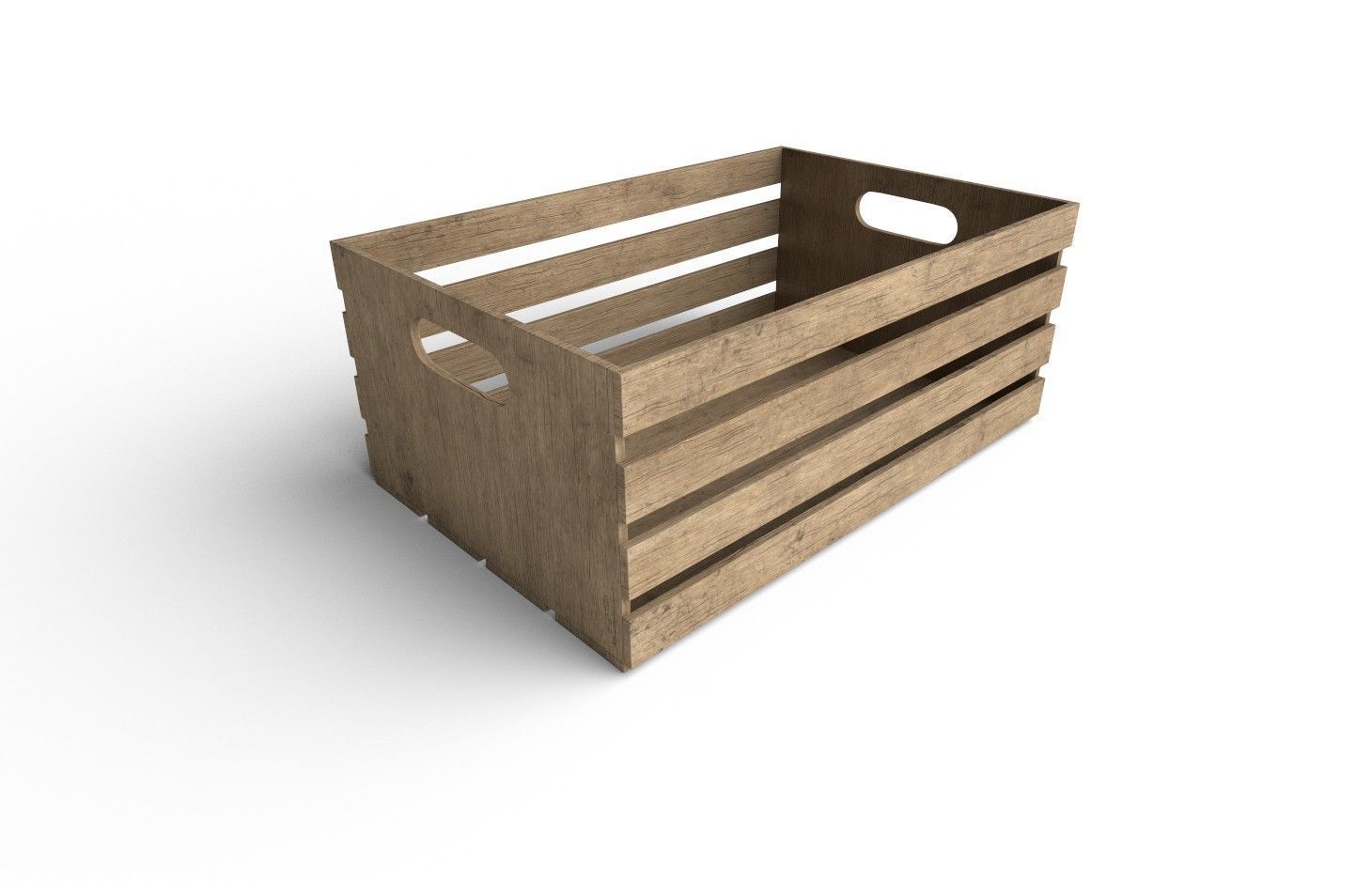 Wooden Crate M01 Low-poly 3D model_4