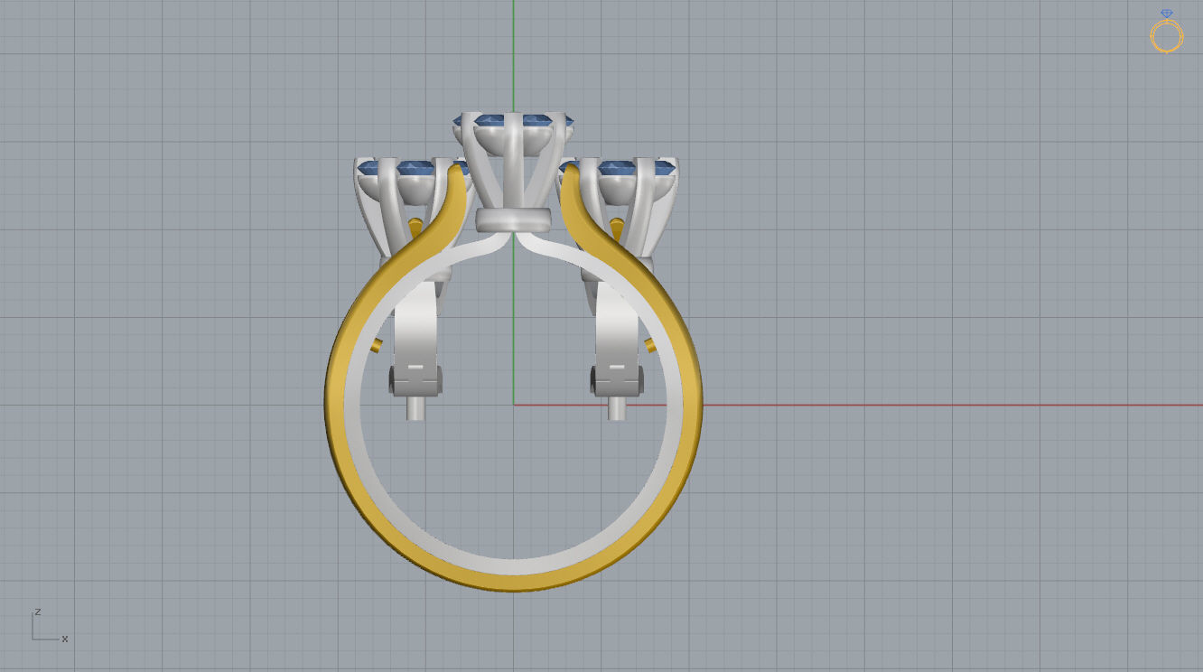 Ring and Earrings 3D print model_11
