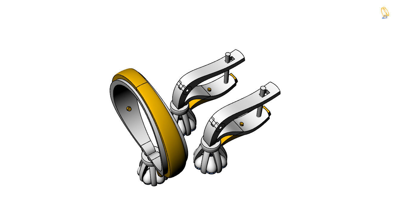 Ring and Earrings 3D print model_7