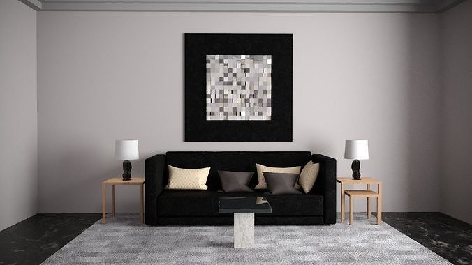 Mirror sequins for interior 3D model