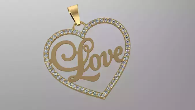 Love Pendant 3D print model