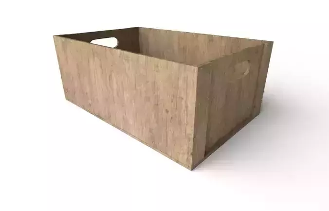 Wooden Crate M02 Low-poly 3D model