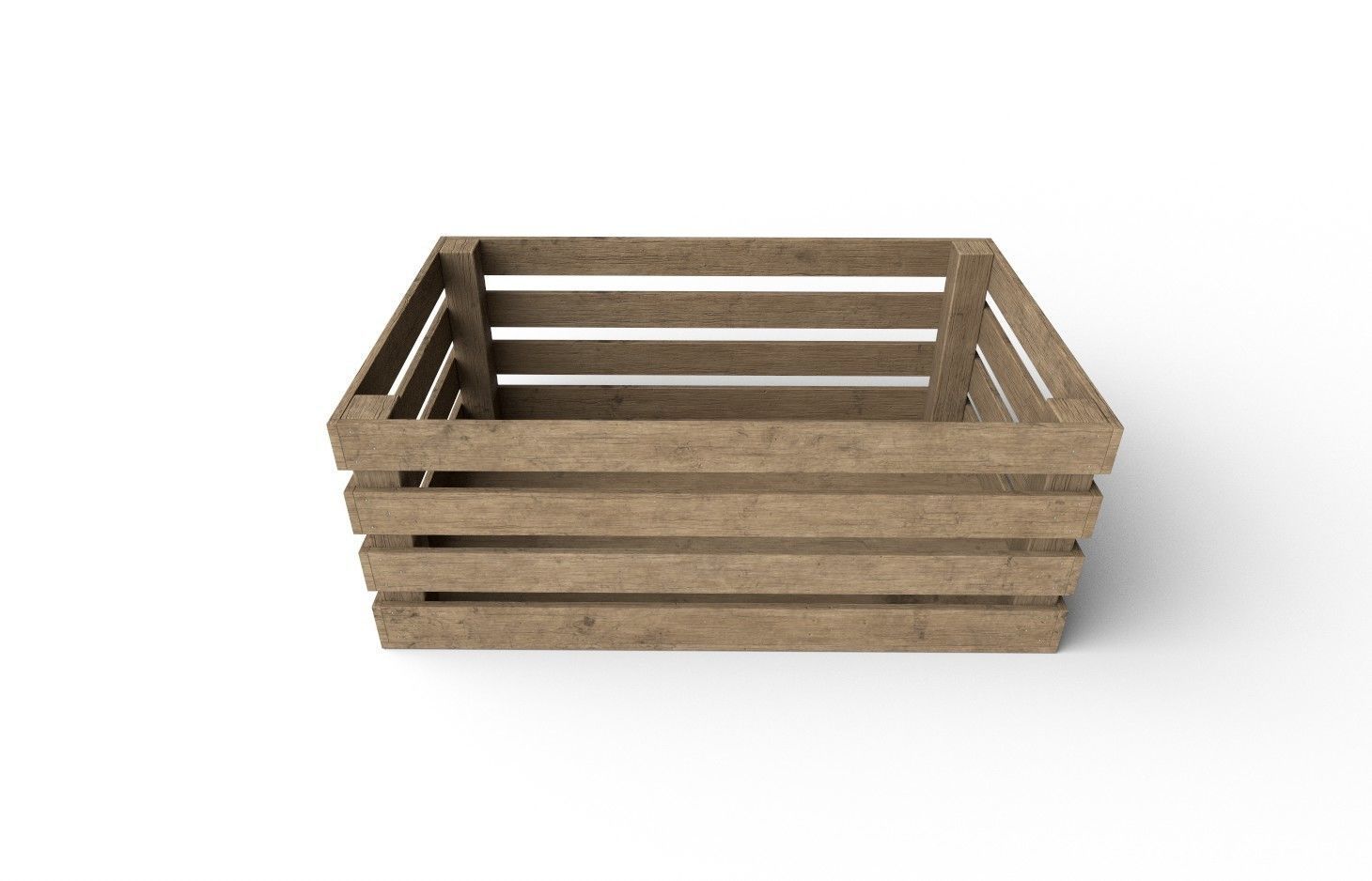 Wooden Crate M03 Low-poly 3D model_4