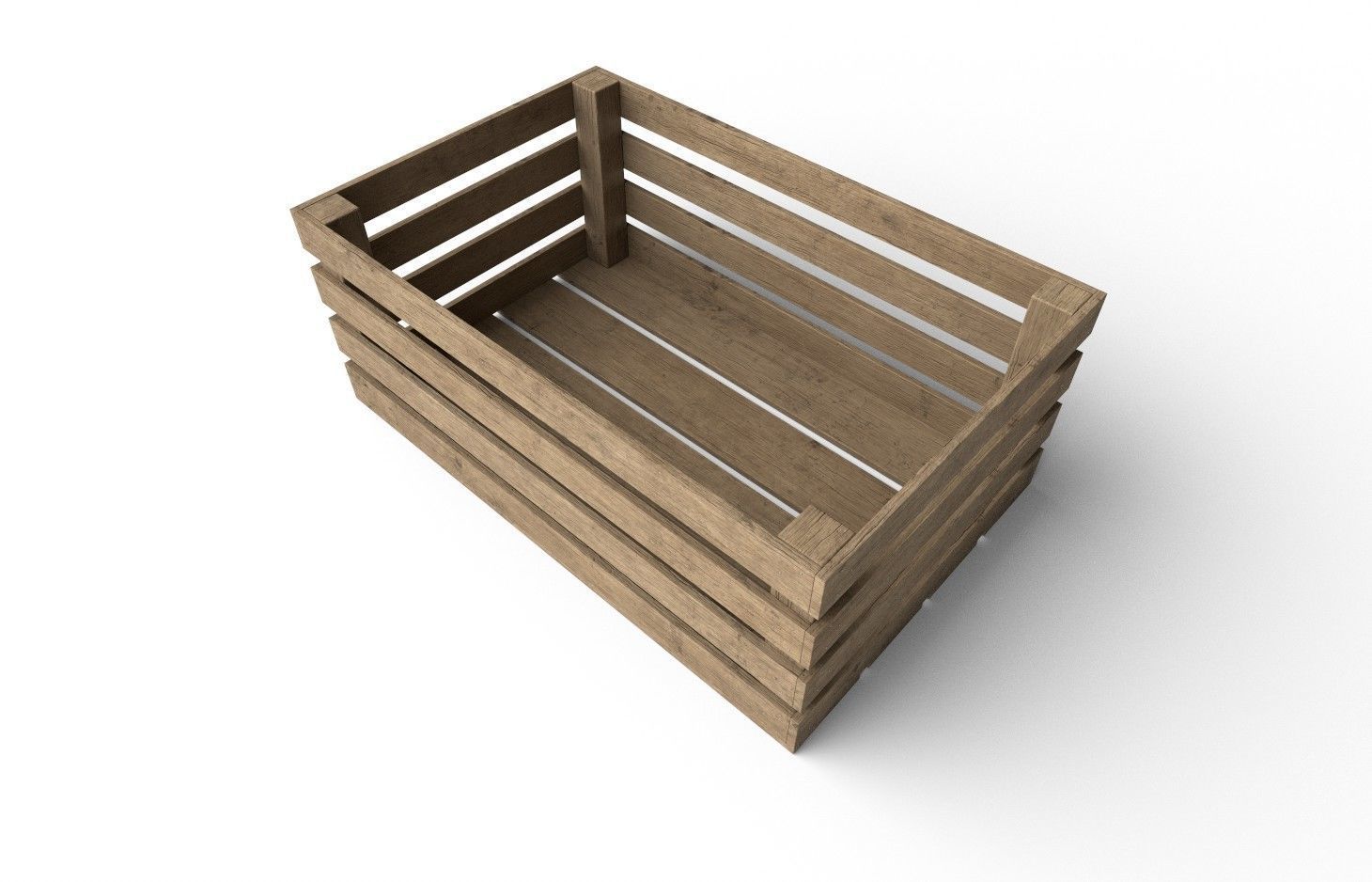 Wooden Crate M03 Low-poly 3D model_6