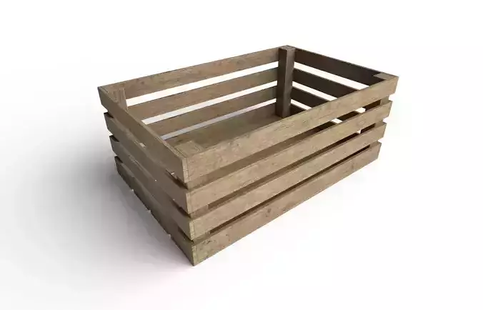 Wooden Crate M03 Low-poly 3D model