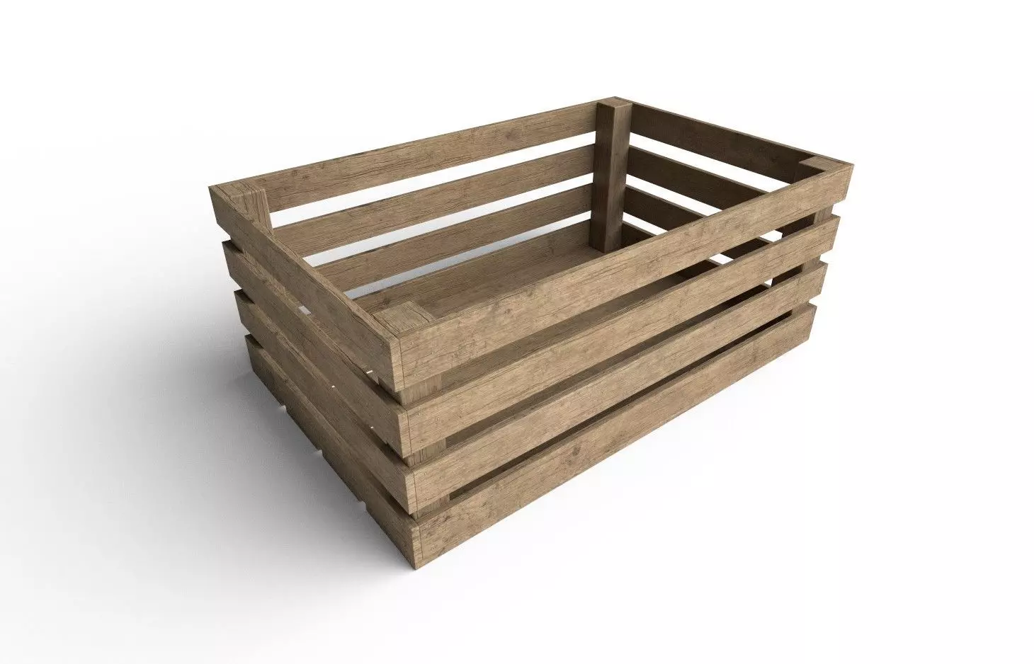 Wooden Crate M03 Low-poly 3D model_0