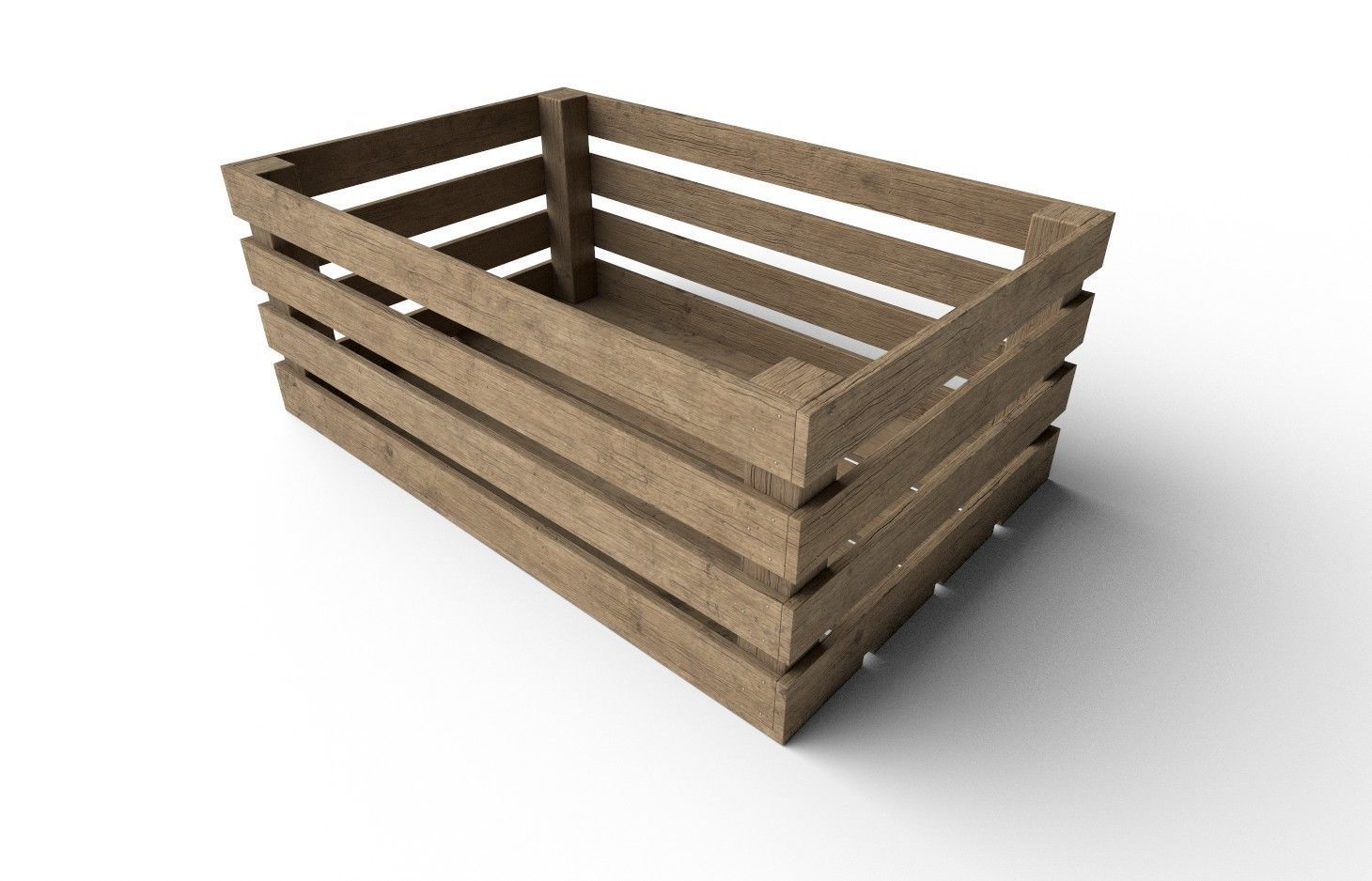 Wooden Crate M03 Low-poly 3D model_5