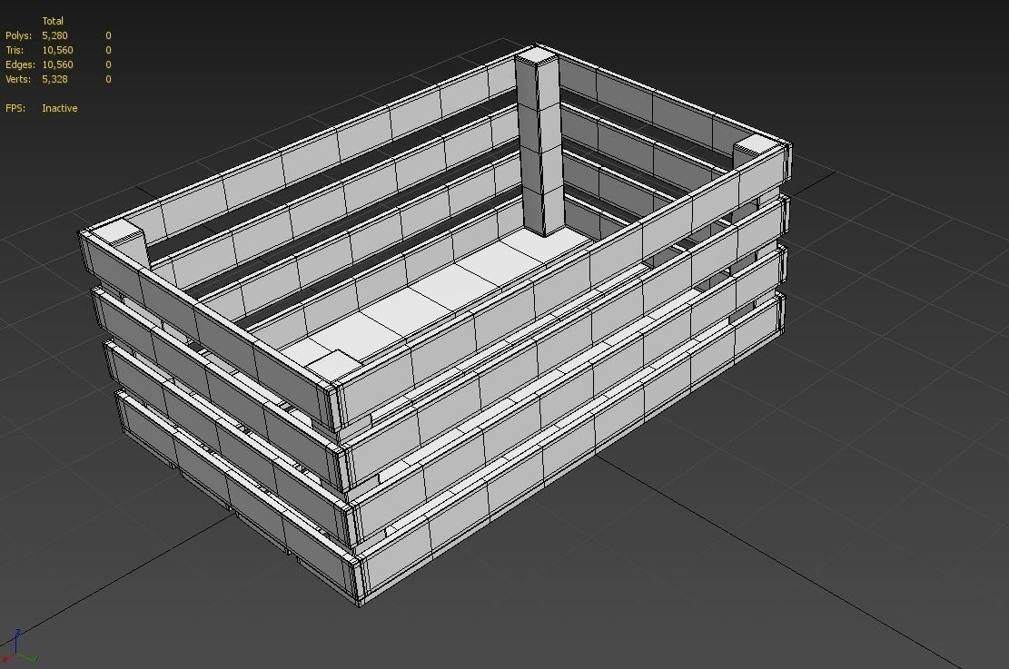 Wooden Crate M03 Low-poly 3D model_2