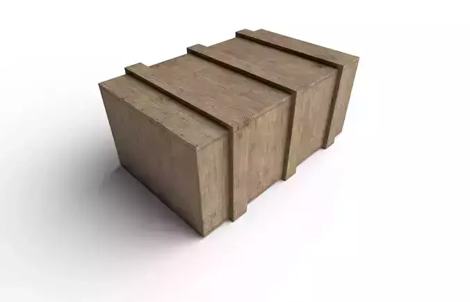 Wooden Crate M10 Low-poly 3D model