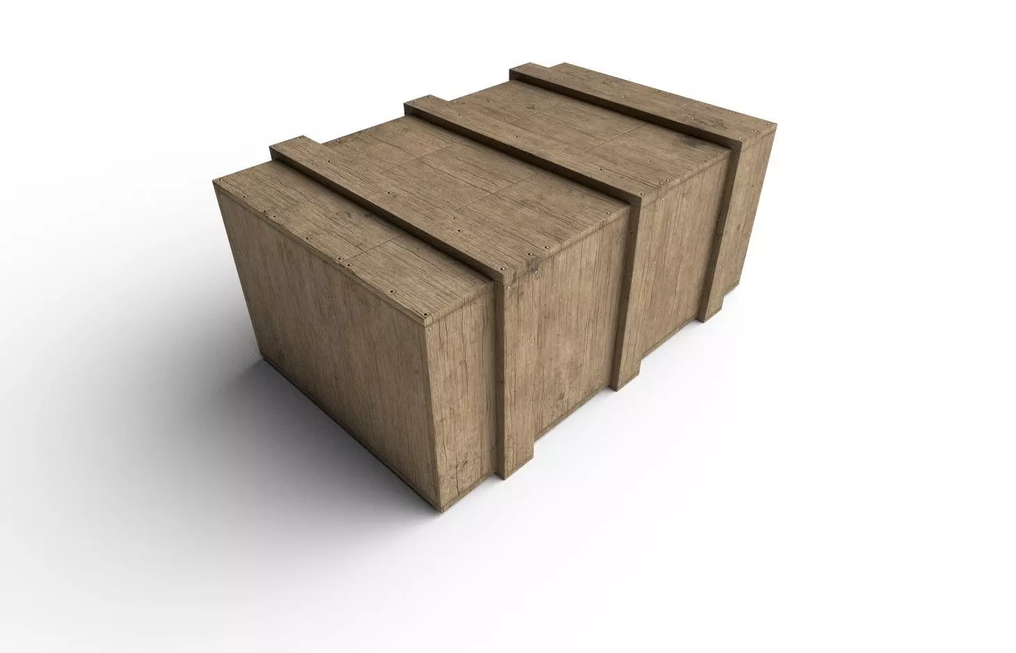 Wooden Crate M10 Low-poly 3D model_0