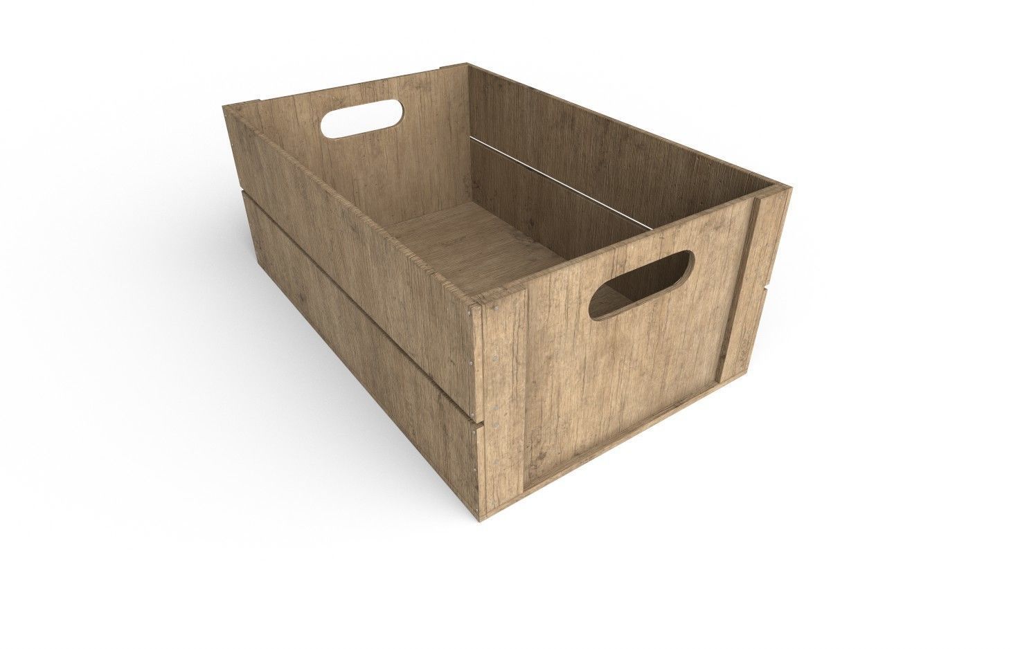 Wooden Crate M09 Low-poly 3D model_5