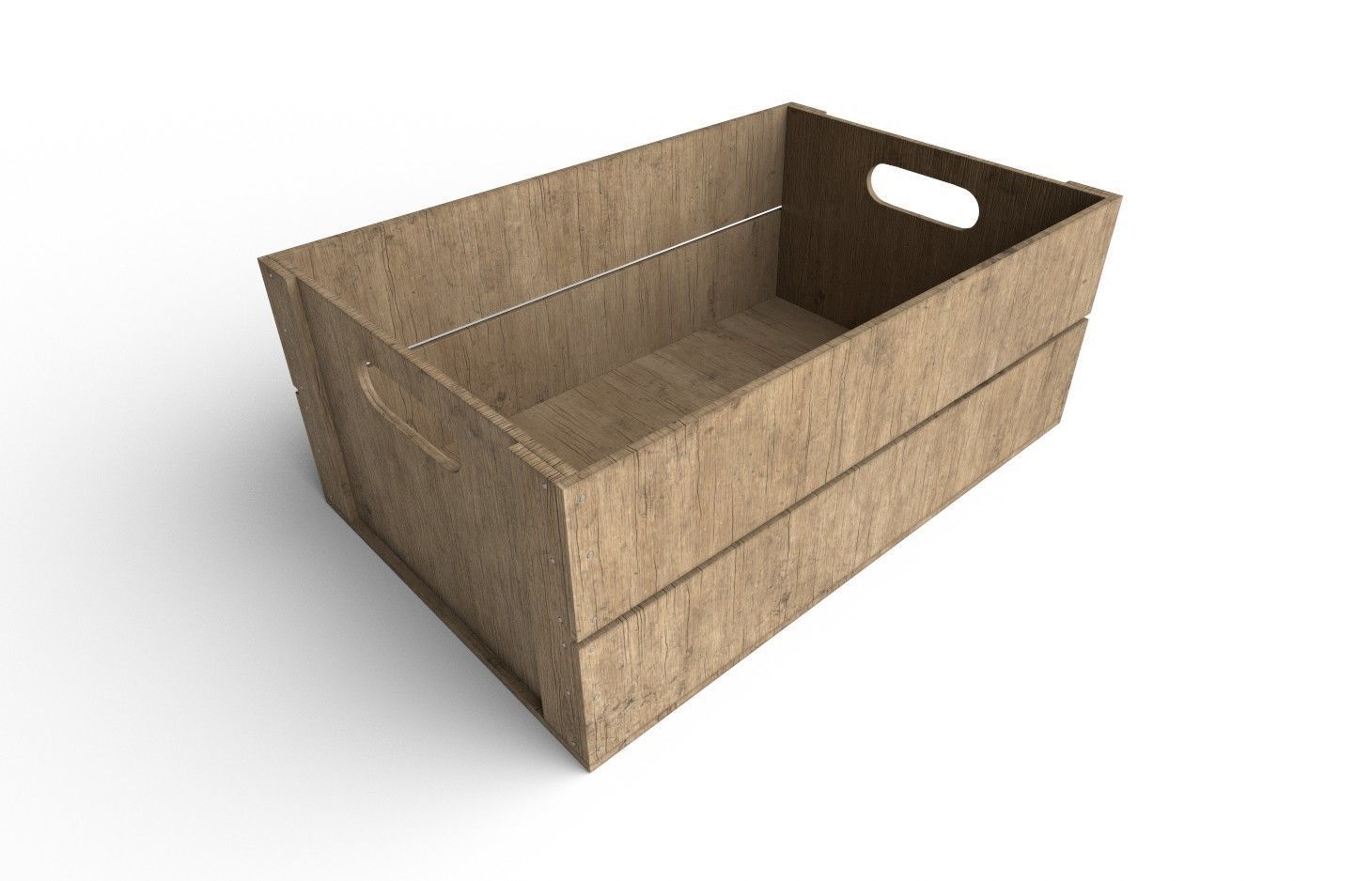Wooden Crate M09 Low-poly 3D model_6