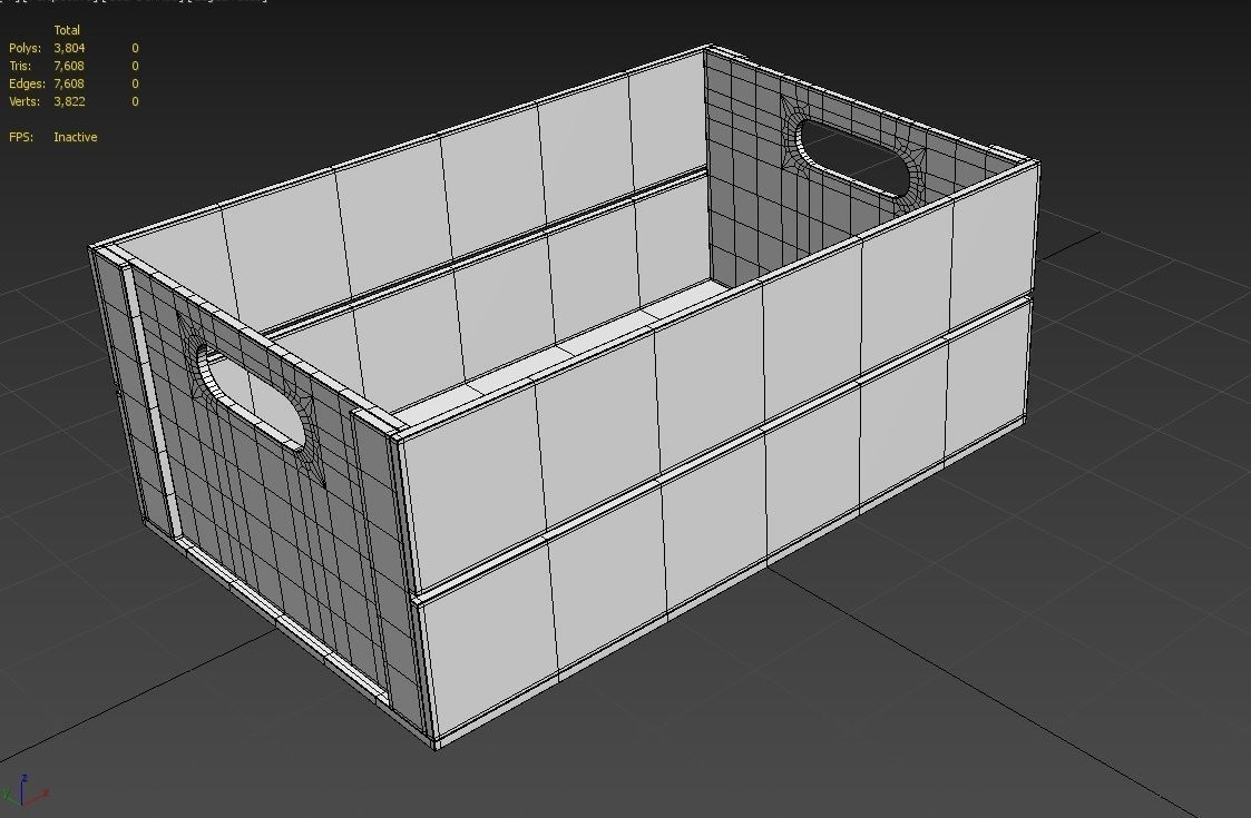 Wooden Crate M09 Low-poly 3D model_2