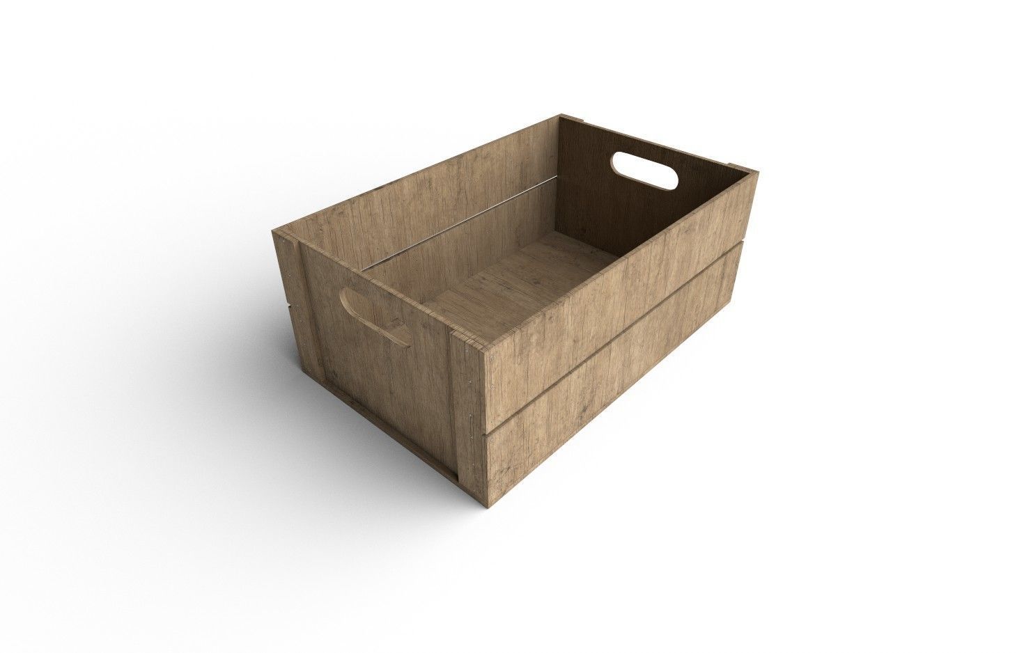 Wooden Crate M09 Low-poly 3D model_3