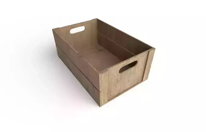 Wooden Crate M09 Low-poly 3D model