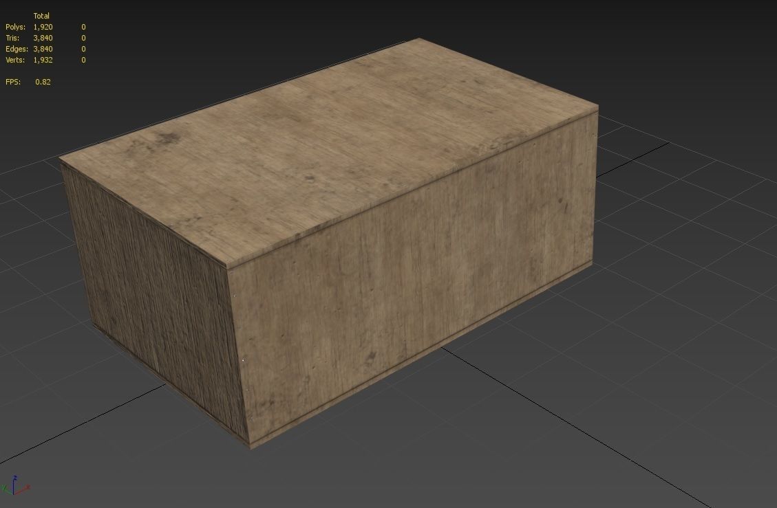 Wooden Crate M08 Low-poly 3D model_7