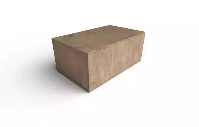 Wooden Crate M08 Low-poly 3D model