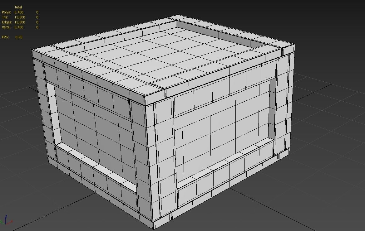 Wooden Crate M07 Low-poly 3D model_2