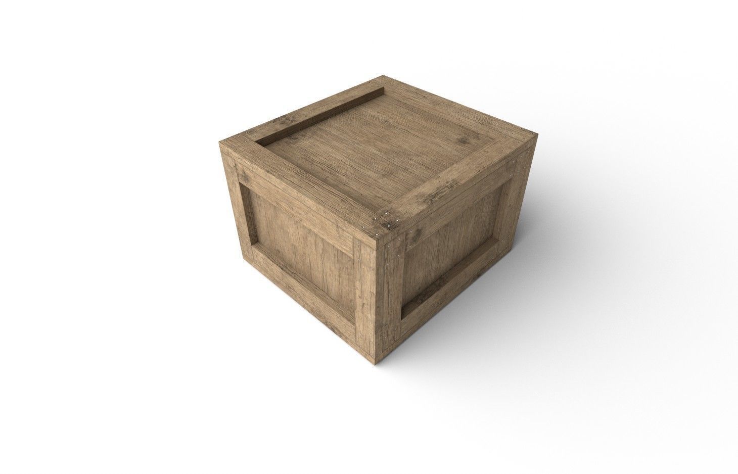Wooden Crate M07 Low-poly 3D model_4