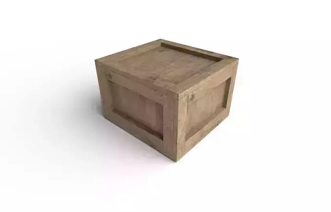 Wooden Crate M07 Low-poly 3D model