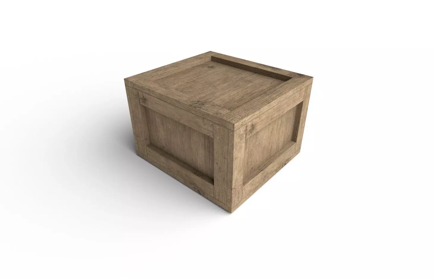 Wooden Crate M07 Low-poly 3D model_0